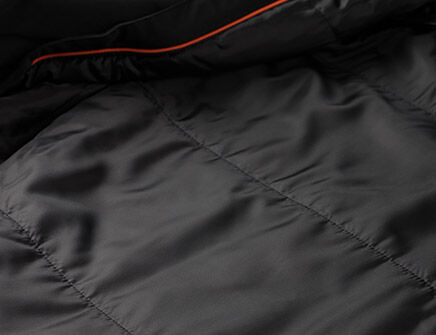 Taffeta lining with insulating poly fill