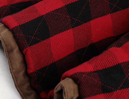 Quilted plaid lining