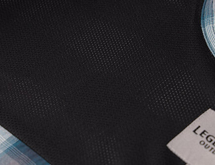  Breathable poly mesh for ventilation