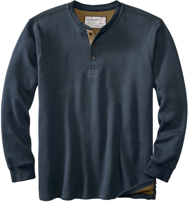 Men's Tough as Buck Double Layer Thermal Henley Shirt image number 0