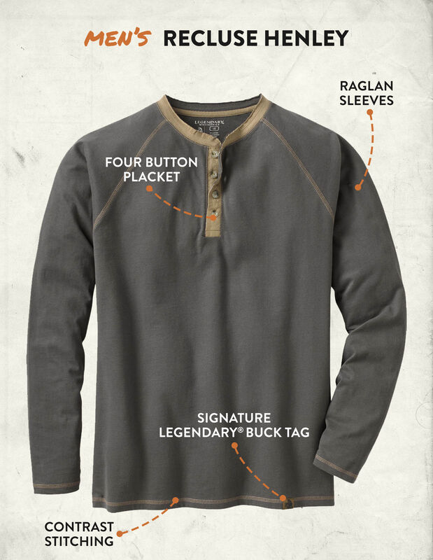 Men's Recluse Raglan Henley Shirt image number 3