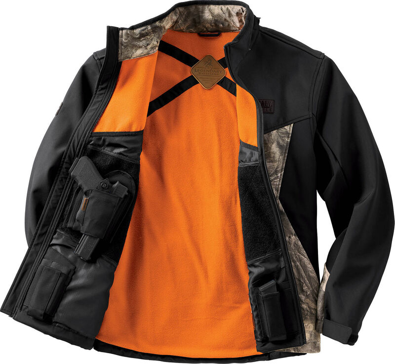Men's Concealed Carry Mossy Oak Camo Softshell Jacket image number 3