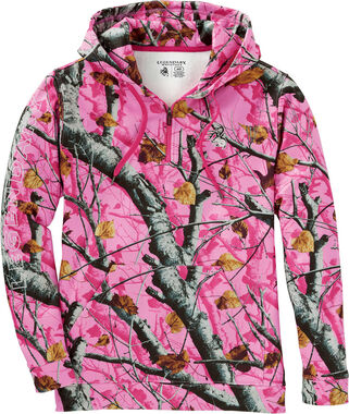 Women's Big Game Camo Power 1/4 Zip Fleece Hoodie