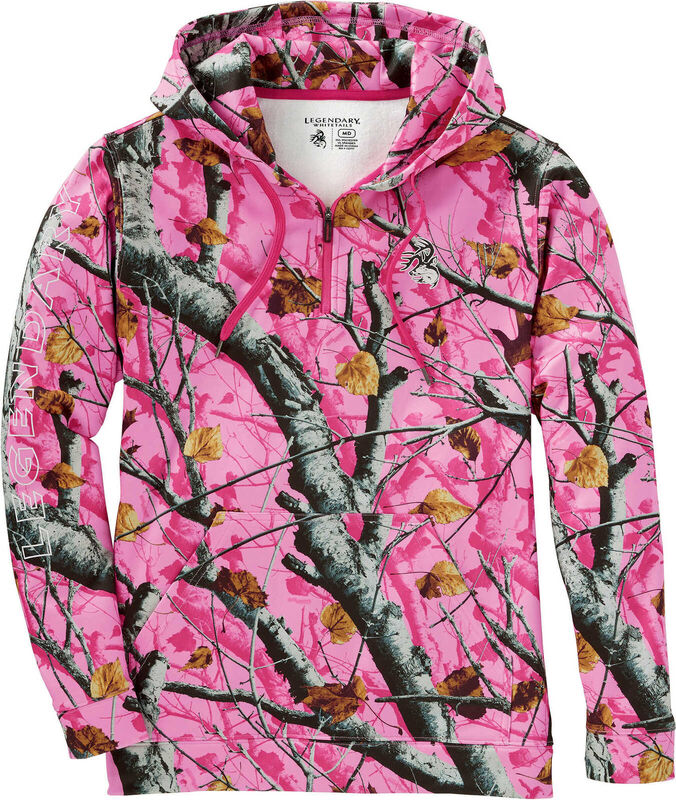 Women's Big Game Camo Power 1/4 Zip Fleece Hoodie image number 0