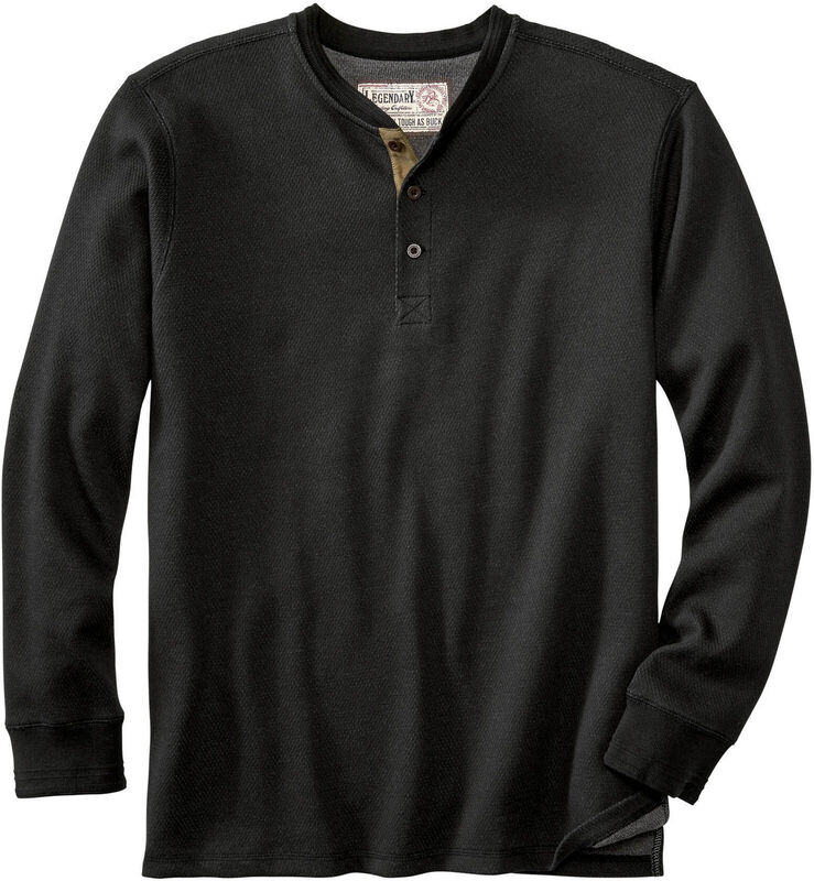 Men's Tough as Buck Double Layer Thermal Henley Shirt image number 0