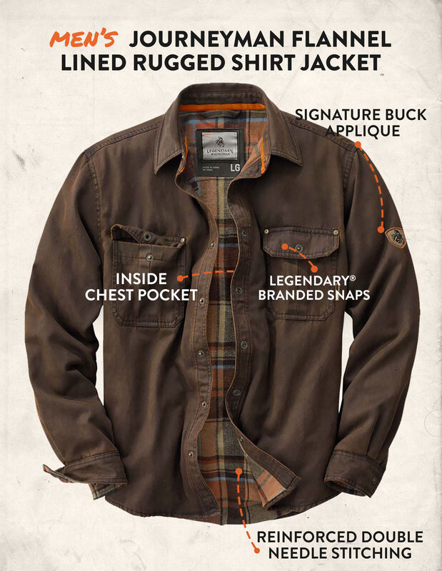 Men's Journeyman Flannel Lined Shirt Jacket image number 3