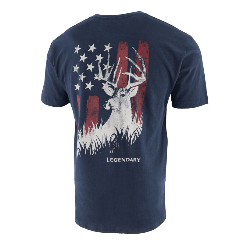 Men's Legendary Whitetails American Deer Navy Short Sleeve T-Shirt image number 0