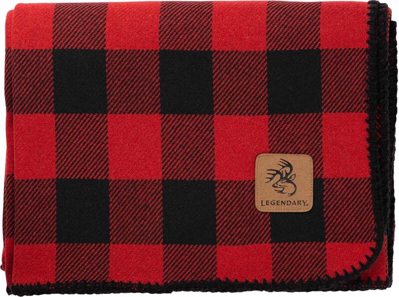 Cozy Wool Plaid Cabin Blanket image number 1