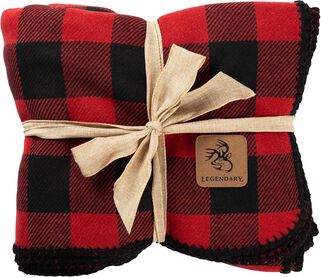 Cozy Wool Plaid Cabin Blanket