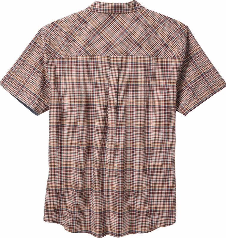 Men's Textured Stretch Woven Plaid Short Sleeve Shirt image number 2