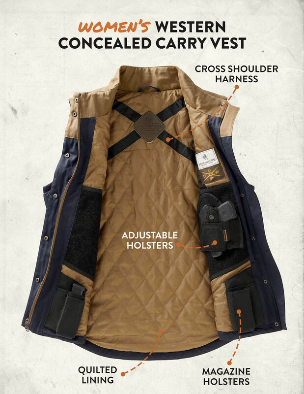 Women's Concealed Carry Western Puffer Vest image number 6