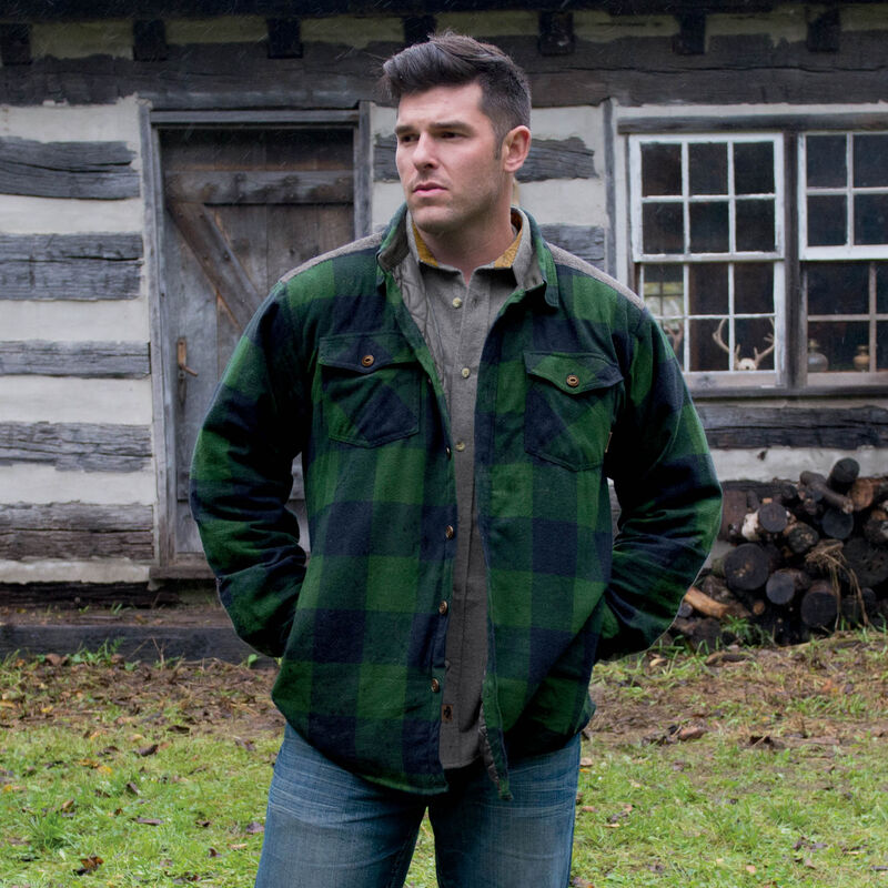 Men's Woodsman Quilted Flannel Shirt Jacket image number 4