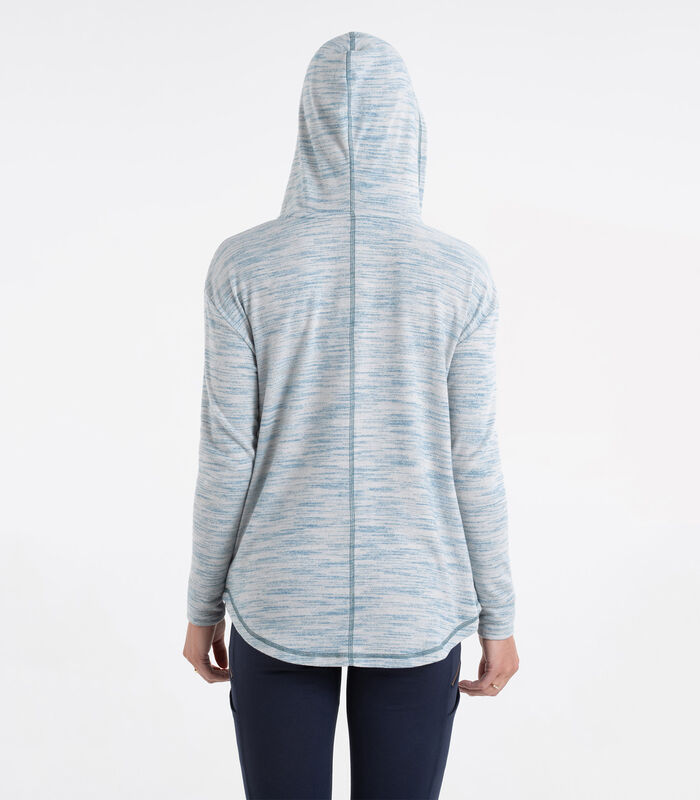 Women's Space Dye Knit V-Neck Pullover Hoodie image number 1