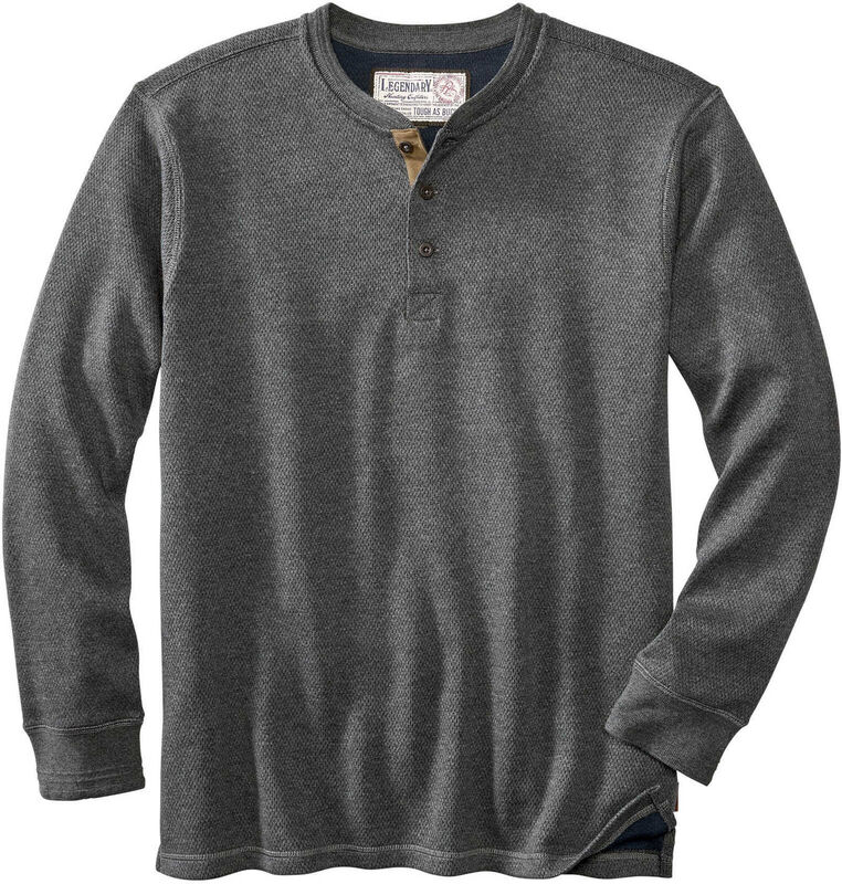 Men's Tough as Buck Double Layer Thermal Henley Shirt image number 0