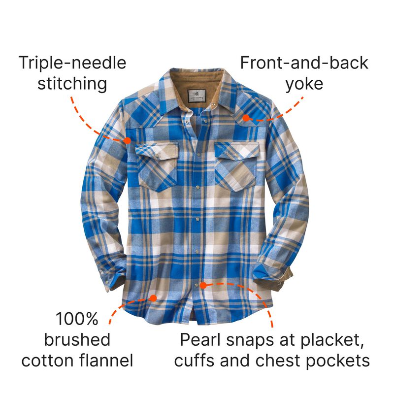 Men's Stockyards Shotgun Western Flannel Shirt image number 5