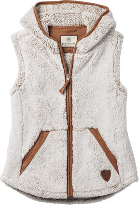 Women's Fuzzy Hide Fleece Hooded Vest