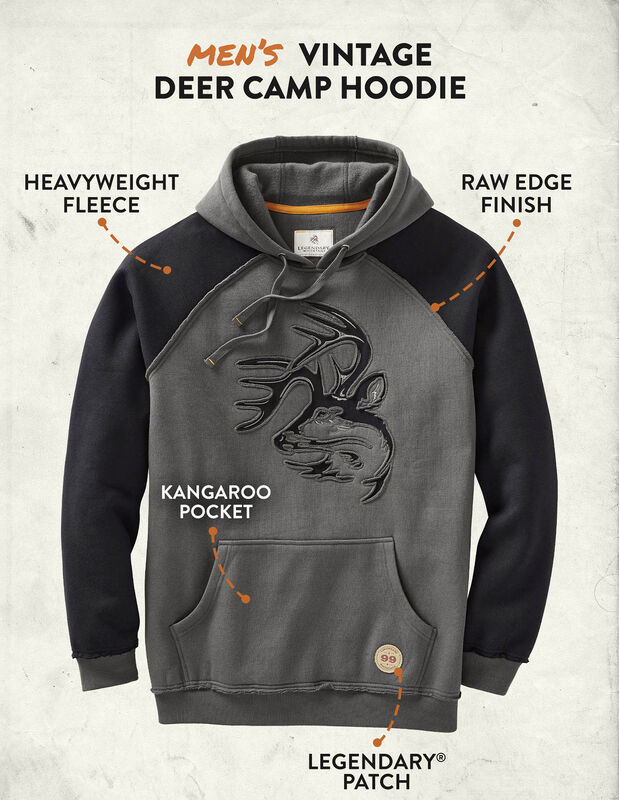 Men's Vintage Deer Camp Outfitter Hoodie image number 3