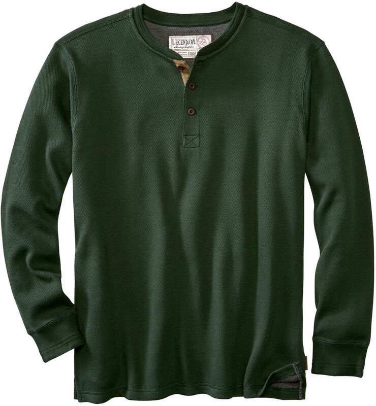 Men's Tough as Buck Double Layer Thermal Henley Shirt image number 0