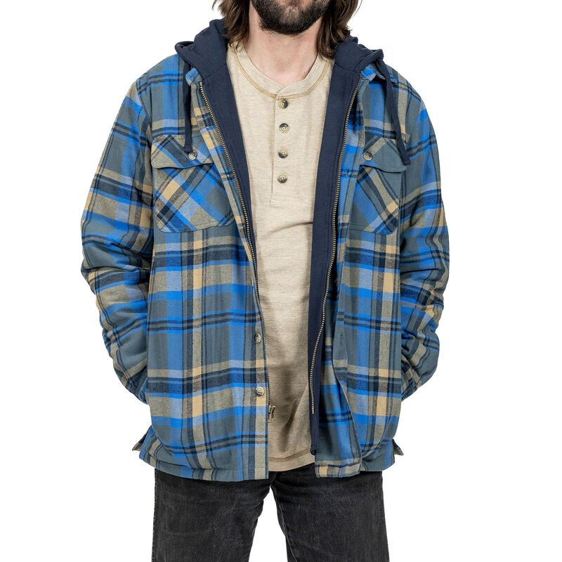 Men's Maplewood Hooded Flannel Shirt Jacket image number 3