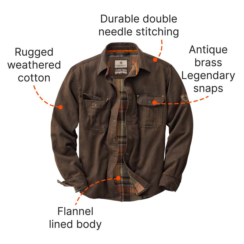 Men's Journeyman Flannel Lined Shirt Jacket image number 4