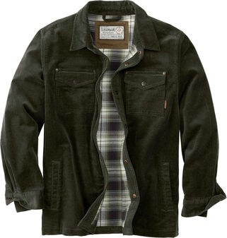 Men's Tough as Buck Flannel Lined Corduroy Shirt Jacket