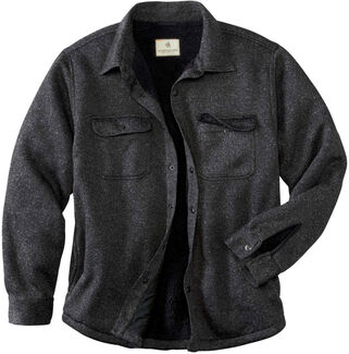 Men's Camp Rebel Sherpa Lined Sweater Fleece Shirt Jacket