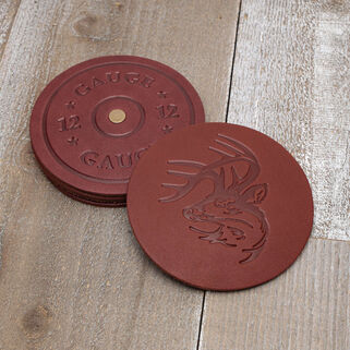 Legendary American Benchcraft Leather Coaster Set