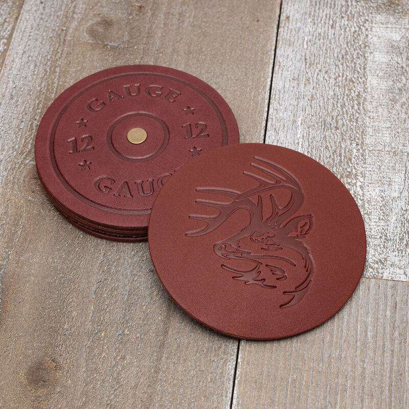 Legendary American Benchcraft Leather Coaster Set image number 0