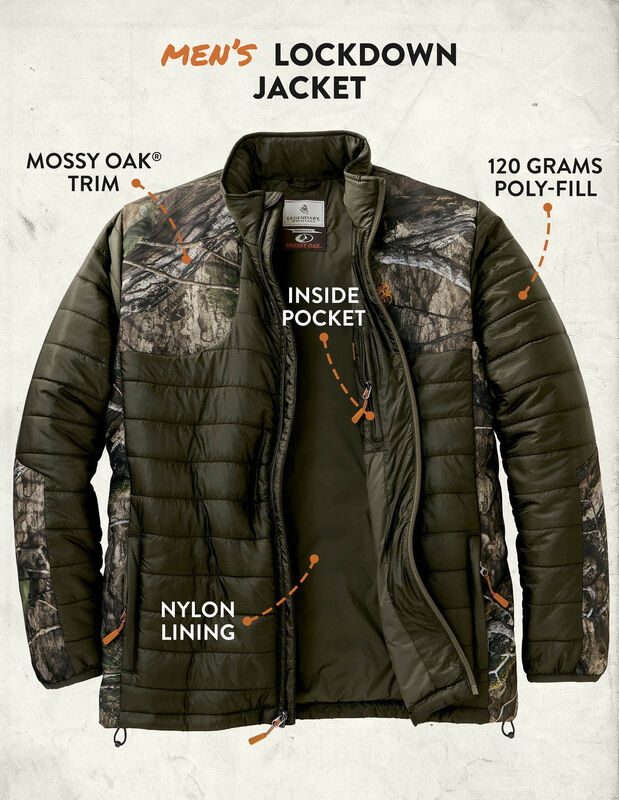Men's Lockdown Mossy Oak Camo Quilted Puffer Jacket image number 6