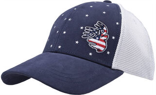 Women's Red White Blue Americana Buck Baseball Cap