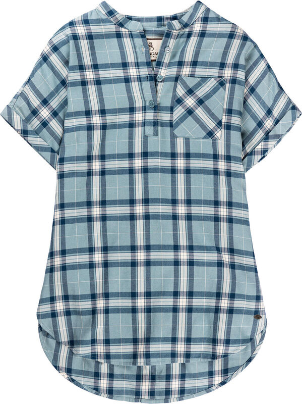 Women's Short Sleeve Popover Casual Plaid Shirt image number 2