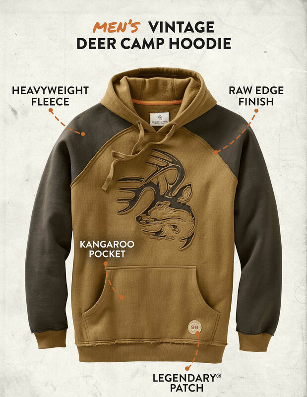 Men's Vintage Deer Camp Outfitter Hoodie image number 3