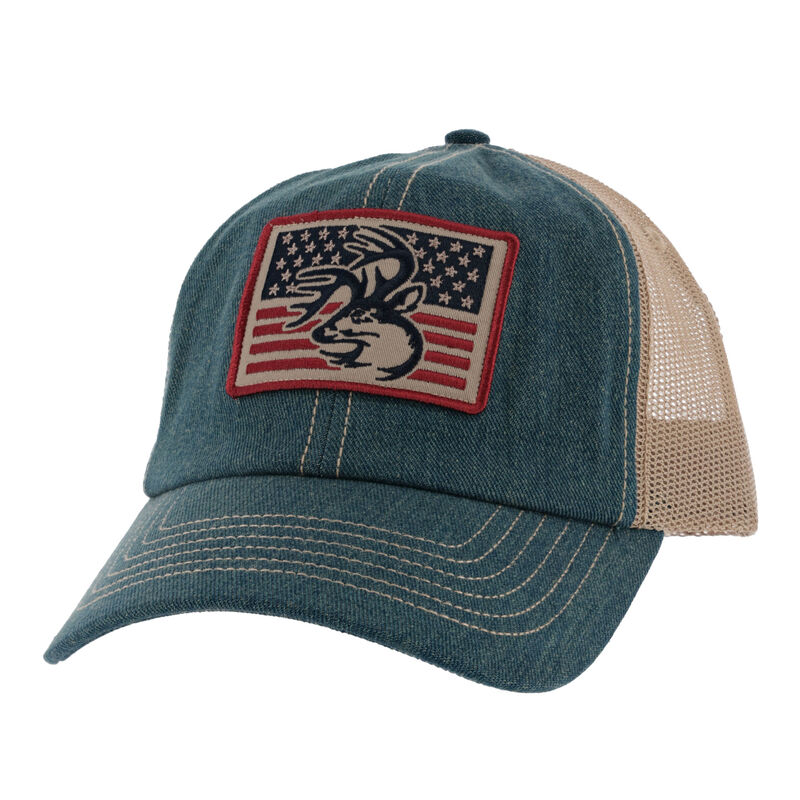 Legendary Patriotic Denim Trucker Hat image number 0